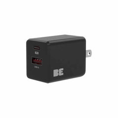 Blu Element Wall Charger Dual USB-C 20W PD and USB-A Bulk Black