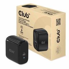 Club3D Travel Charger PPS 65W GAN Single Port USB-C and Power Delivery 3.0 Support Black