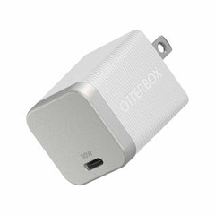 OtterBox Premium Pro Wall Charger 30W GaN PD/PPS USB-C White w/ Foldable Prongs