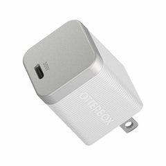 OtterBox Premium Pro Wall Charger 30W GaN PD/PPS USB-C White w/ Foldable Prongs