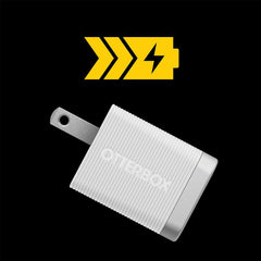 OtterBox Premium Pro Wall Charger 30W GaN PD/PPS USB-C with USB-C to Lightning 6ft Cable White