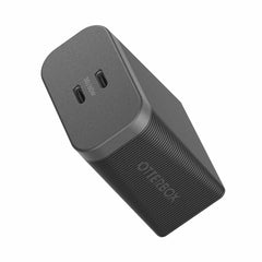 OtterBox Premium Pro Wall Charger 60W GaN PD/PPS 2-port USB-C Black w/ Foldable Prongs