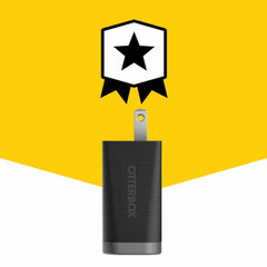 OtterBox Premium Pro Wall Charger 60W GaN PD/PPS 2-port USB-C Black w/ Foldable Prongs