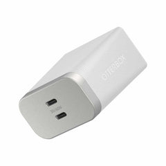 OtterBox Premium Pro Wall Charger 60W GaN PD/PPS 2-port USB-C White w/ Foldable Prongs