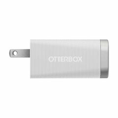 OtterBox Premium Pro Dual USB-C Wall Charger with extra USB-A 72W (USB-C 30WX2 + USB-A 12W) Lunar Light (White)