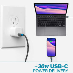 Nimble Wally SubNano Wall Charger 30W PD/PPS/GAN White