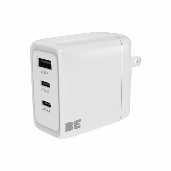 Blu Element Wall Charger 3 Port 65W PD 2 USB-C & USB-A White