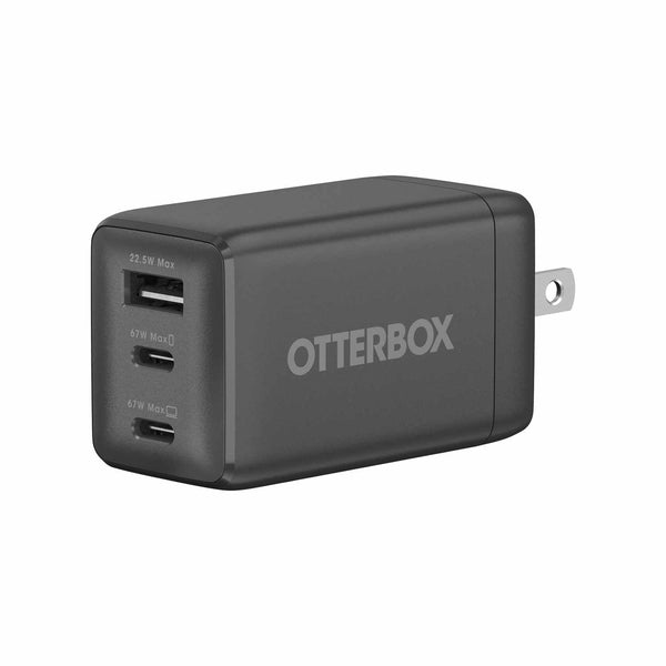 OtterBox Wall Charger 67W 3-Port 2xUSB-C/USB-A Black