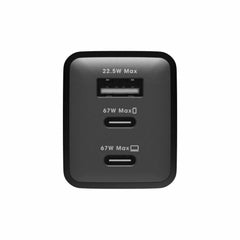 OtterBox Wall Charger 67W 3-Port 2xUSB-C/USB-A Black