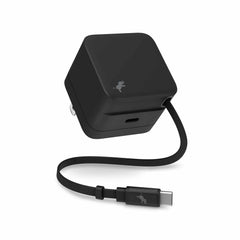 Nimble Wally Stretch Retractable Wall Charger 35W PD with USB-C Cable Black