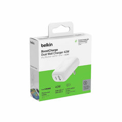 Belkin BoostCharge Dual Wall Charger 42W USB-A/USB-C White