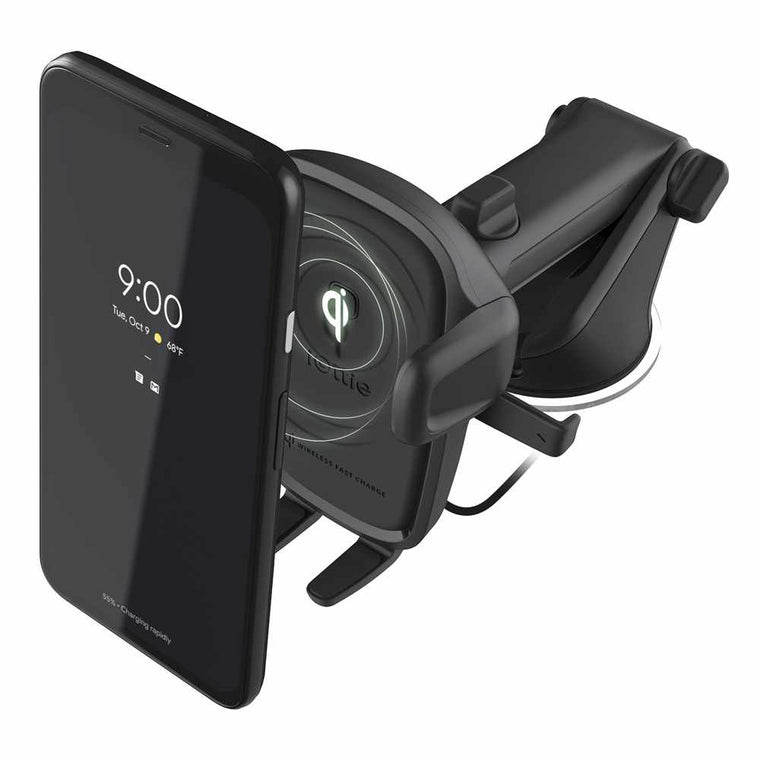 HLCRIO142 Easy One Touch Wireless 2 Fast Charging Dash & Windshield Mount Black
