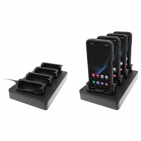 ProClip 4 -Slot Desktop Charger Samsung Galaxy Xcover6 Pro in Otterbox uniVERSE Case