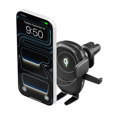iOttie Easy One Touch Wireless 3 Fast Charging Universal Air Vent and CD Mount Black