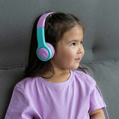 JLab JBuddies Folding Wired Headphones Gen2 Pink/Teal