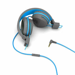 JLab JBuddies Studio Wired Over Ear Folding Kids Headphones Blue/Gray