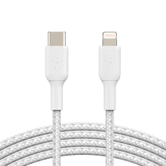 Belkin Charge/Sync Braided USB-C to Lightning Cable 4ft White