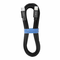 Blu Element Braided Charge/Sync USB-C to Lightning Cable 10ft Black