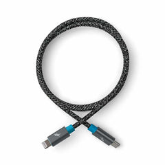 Nimble PowerKnit USB-C to Lightning 6ft 60W Power Delivery Fast Charge Cable Space Gray (Made from Certified Recyced Plastic and Aluminium)