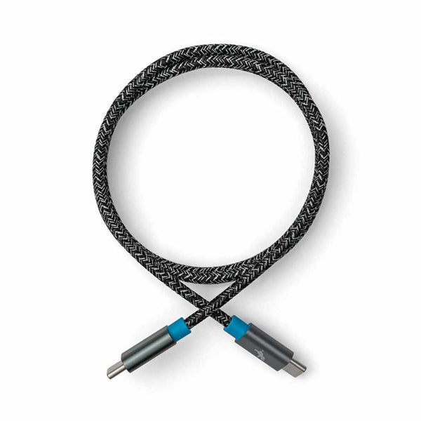 Nimble PowerKnit USB-C to USB-C 3ft 60W Power Delivery Fast Charge Cable Space Gray (Made from Certified Recycled Plastic and Aluminium)