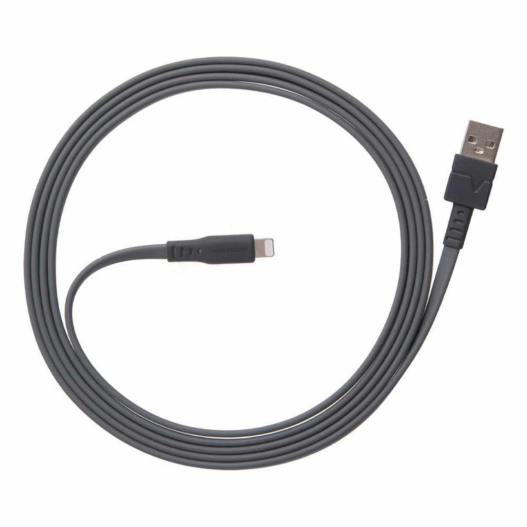 Ventev USB-A to Lightning Coiled Cable 6ft Grey