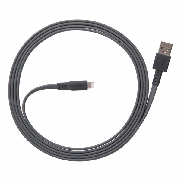 Ventev USB-A to Lightning Coiled Cable 6ft Grey