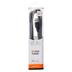 Ventev USB-A to Lightning Coiled Cable 6ft Grey