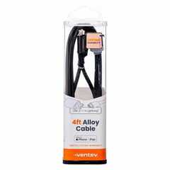 Ventev ChargeSync Alloy Lightning Cable 4ft Black