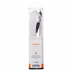 Ventev ChargeSync Flat USB-C to Lightning Cable 6ft White