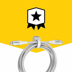 OtterBox Premium Pro Charge/Sync USB-C to USB-C Power Delivery Cable 6ft Ghostly Past (White)