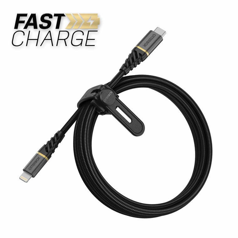 7880630 Charge/Sync Lightning to USB-C Premium Cable 6ft Black