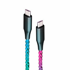 Helix/Retrak Lucid Charge LED 6' USB-C Cable Translucent