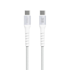 Blu Element SpeedCharge Premium Braided Cable USB-C to USB-C 6ft 100W White