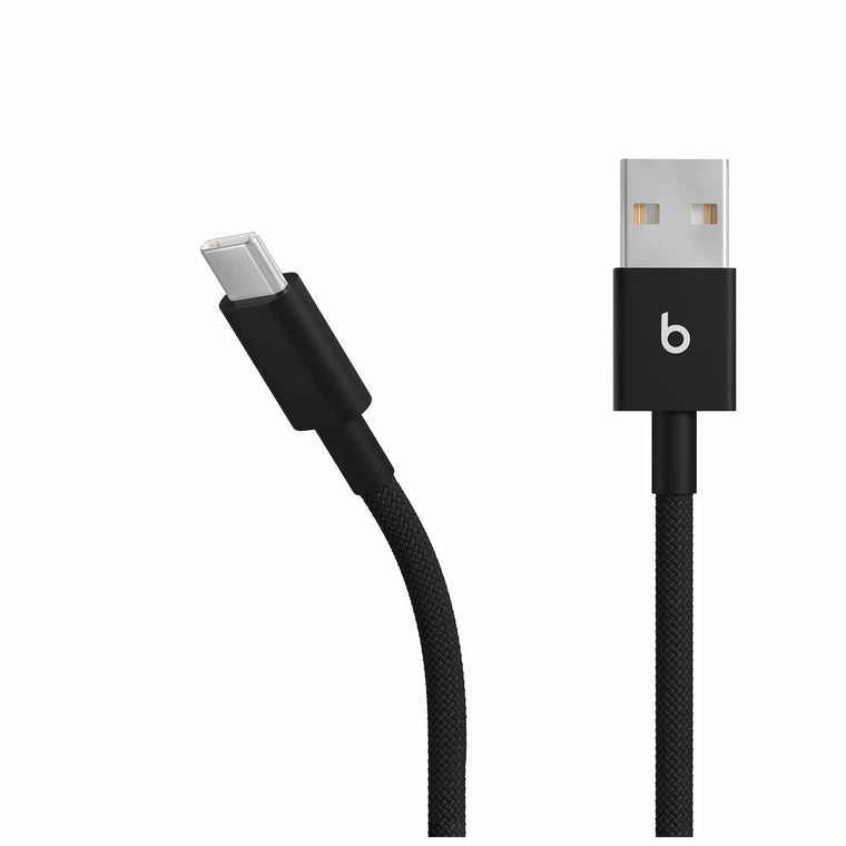 Beats by Dre USB-A to USB-C Woven Cable 5ft Bolt Black Two-Pack