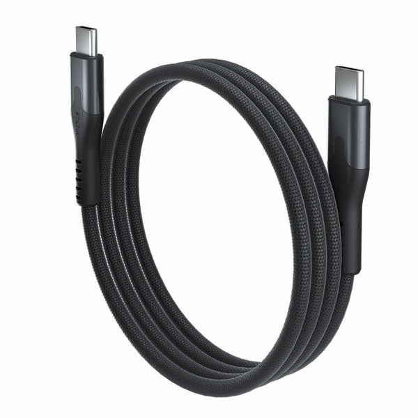 Blu Element SelfCoil Magnetic Cable USB-C to USB-C 4ft 100W Black