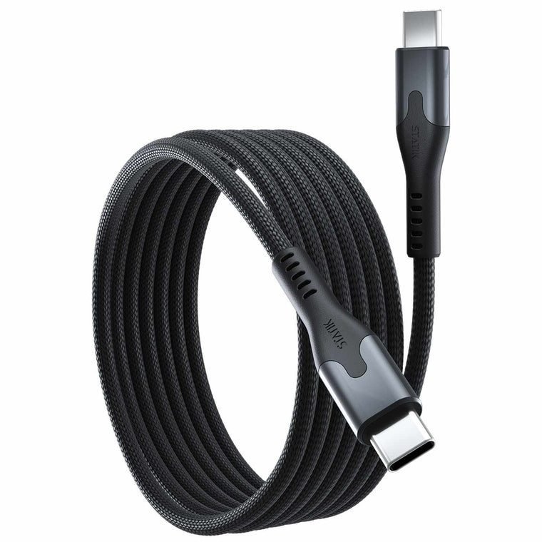 Blu Element SelfCoil Magnetic Cable USB-C to USB-C 6ft 100W Black