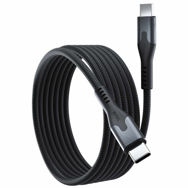 Blu Element SelfCoil Magnetic Cable USB-C to USB-C 6ft 100W Black