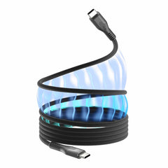 Blu Element SelfCoil Magnetic Cable USB-C to USB-C 6ft 100W Black