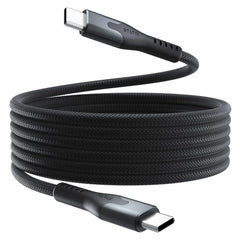 Blu Element SelfCoil Magnetic Cable USB-C to USB-C 6ft 100W Black