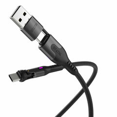 Statik PowerPivot Pro Nylon Braided Charge/Sync Cable USB-C to USB-C 4ft Black