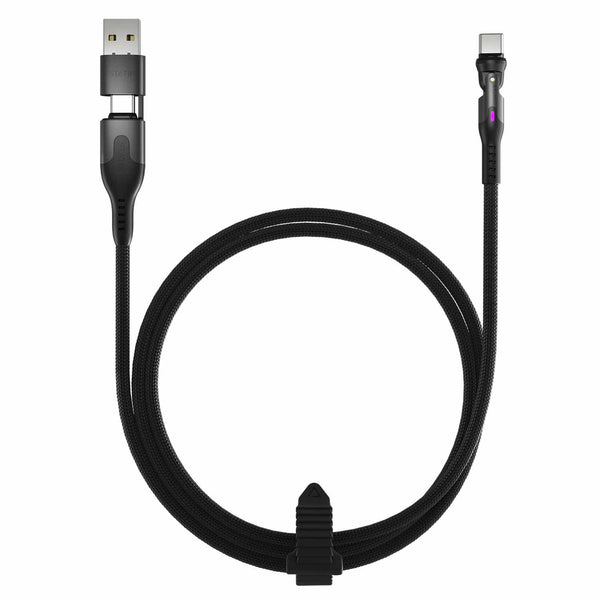 Statik PowerPivot Pro Nylon Braided Charge/Sync Cable USB-C to USB-C 6ft Black