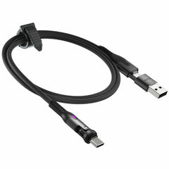 Statik PowerPivot Pro Nylon Braided Charge/Sync Cable USB-C to USB-C 6ft Black