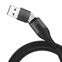 Statik PowerPivot Pro Nylon Braided Charge/Sync Cable USB-C to USB-C 6ft Black