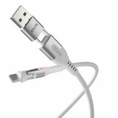 Statik PowerPivot Pro Nylon Braided Charge/Sync Cable USB-C to USB-C 10ft White