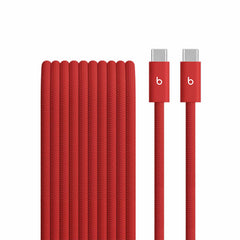 Beats by Dre USB-C to USB-C 240W Braided Cable (3m/10ft) Rapid Red