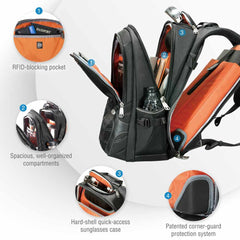 Everki Concept 2 Premium Travel Friendly Laptop Backpack 17.3 inch Black