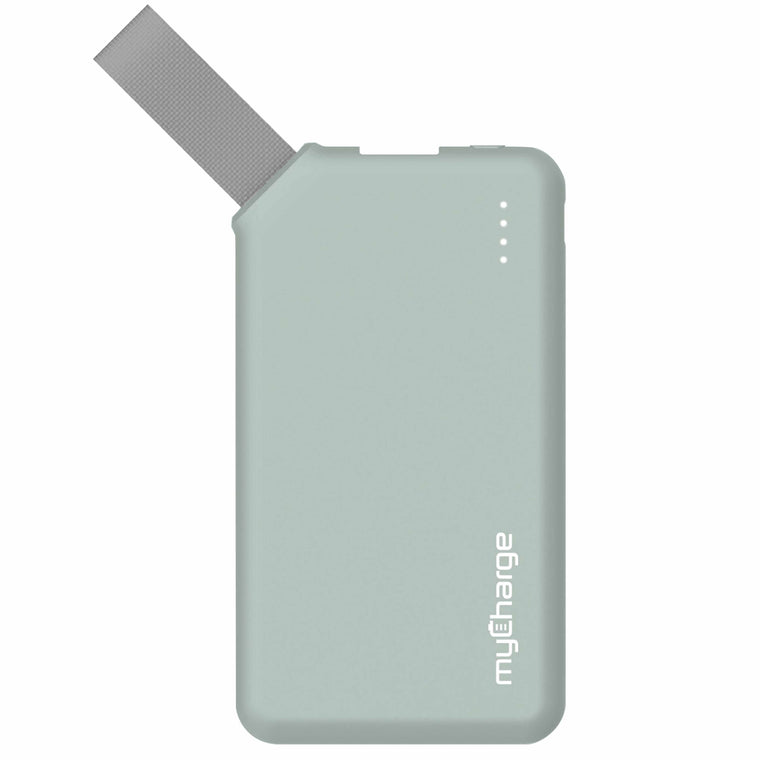 myCharge Go Mini Powerbank with Fabric Loop 2600 mAh Green