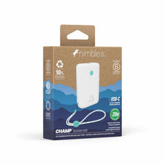 Nimble Champ PD Battery 10.000 mAh 20W 2-Ports USB-C Luna White