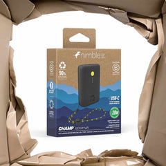 Nimble Champ PD Battery 10.000 mAh 20W  2-Ports USB-C Midnight Black