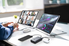 Blu Element PowerFlex 20K mAh 30W PD Power Bank with Built-In USB-C Cable Black
